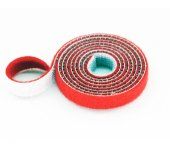 15mm Wide Velcro (loops & hooks integrated) 1 Meter - Red 