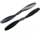 8 x 4.5 inch Wide Blade, 3-hole Direct Mounting 3K Carbon Propeller Set (one CW, one CCW)