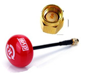 DYS 5.8G 5DBI Omni Mushroom Antennas SMA-Niddle for DIY FPV Drone RED SAM PLUG