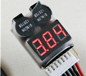 AOK LED 1-8S LiPO Battery Voltage Tester/ Low Voltage Buzzer Alarm (1S support 3.7-30V)