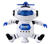 Electric Space Intelligent Robot Multicolor Shine Cool Dancing Robot Toy - White