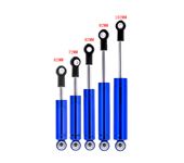 2pcs 102mm Metal Shock Absorber With Inner Spring Universal For 1/10 RC Car TRX4 SCX10 D90 Off Road On Road Racing