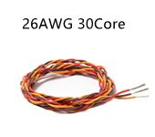1Meter 26AWG 30Core 3 way Twist Servo Extension Cable JR Futaba Twisted Wire Lead(Brown+Red+Orange)