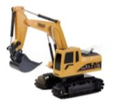 Six-channel 2.4G tracked four-wheel drive wireless remote control rotary excavator construction vehicle toy alloy version