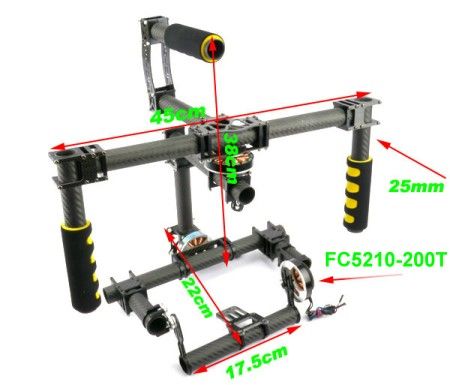 3-Axis Camera Brushless Gimbal for Canon 5D2 Kit W/ 3x motors