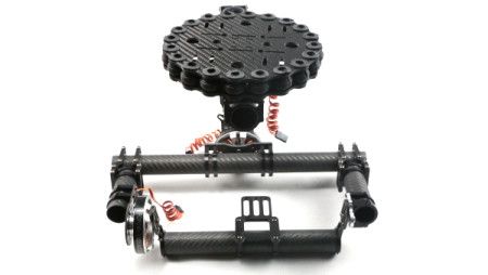 FC Carbon Fiber 3-axis Brushless Gimbal Camera Mount +  motors