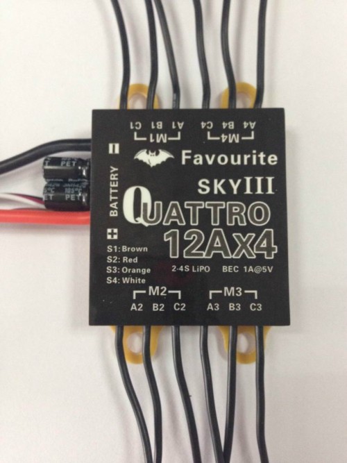 12A 4 in 1 ESC Speed Controller for 250 Quadcopter CC3D FPV