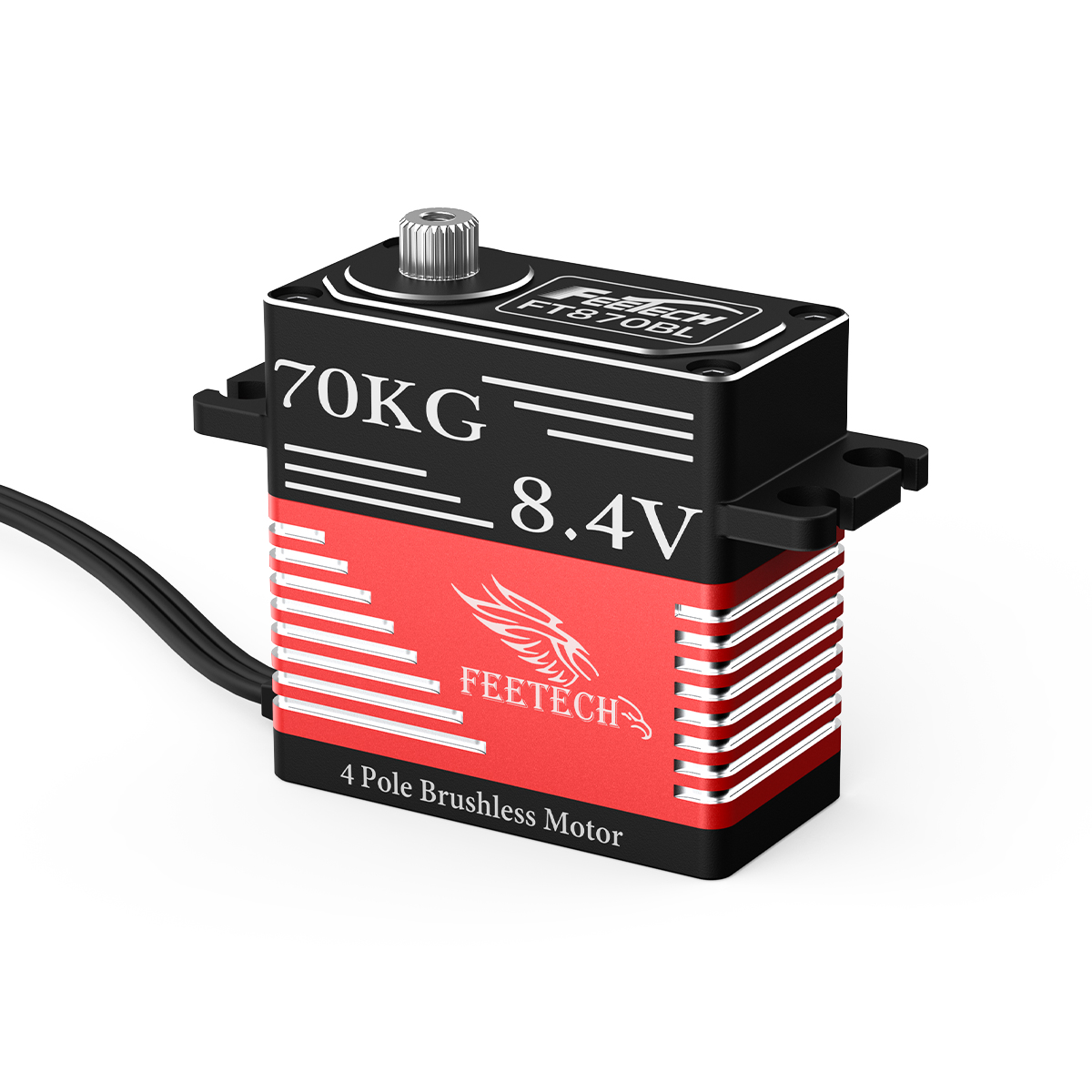 Feetech FT870BL 7.4V 70kg Waterproof Aluminum Case Brushless Motor 180 Degree Robot Servo for Robots/Traxxas/Robot Programable