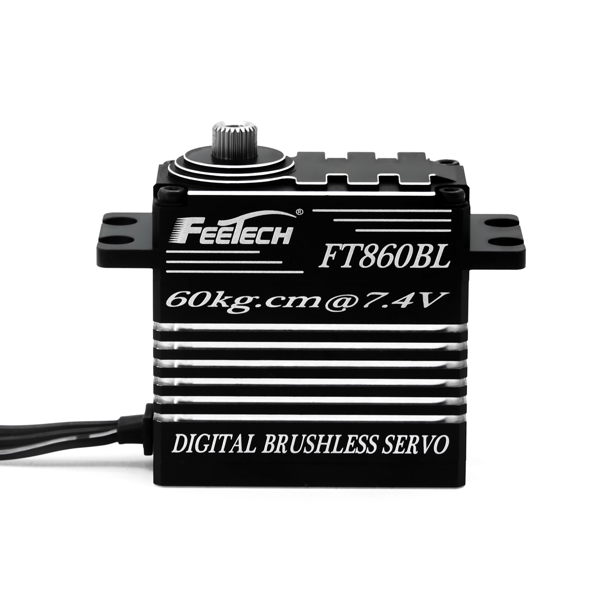 Feetech FT860BL 7.4V 60kg High Torque Brushless Digital Metal Servo 180° Dual Ball Bearing for 1/5 RC Helicopter Accessories