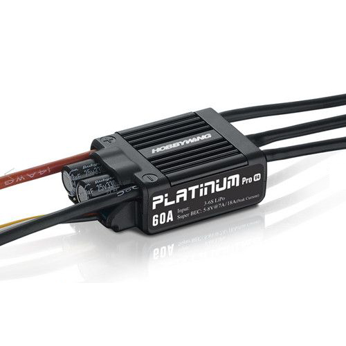 Hobbywing Platinum 60A V4 3-6S LiPo 450&450L Class Heli / .50 Class Airplane Sport