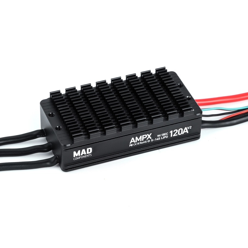 MAD AMPX 120A 5-14S LiPo Brushless ESC Quick Response for Fixed-Wing UAVs