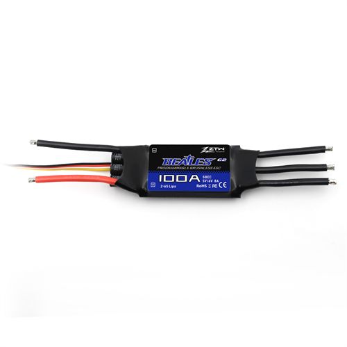 New ZTW Beatles G2 Series 32-bit ESC 100A 2-6S SBEC 5V/6V 8A Brushless Speed Controller for RC Airplane