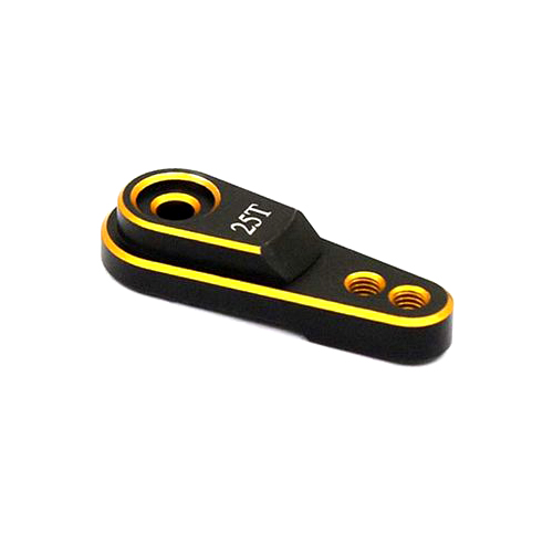 TRX4 Aluminum Metal Servo Horn 25T Steering Arm Black & Gold for Traxxas TRX-4 1/10 Scale RC Crawler Car Black & Red