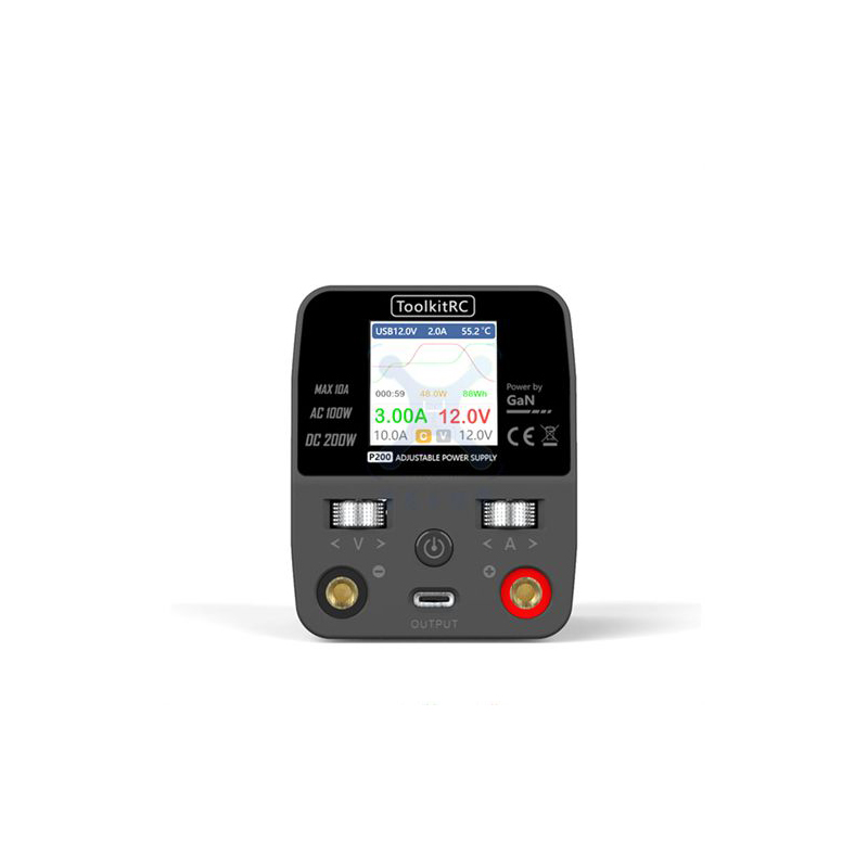 ToolkitRC P200 Mini Desktop Power Supply AC100W DC 200W Max 10A Output for iphone Sumsung