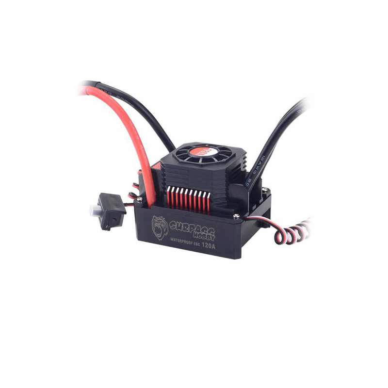 SURPASS HOBBY Waterproof Brushless ESC Speed Controller T PLUG 120A With Fan Combo For 1/8 1/10 RC Racing Car