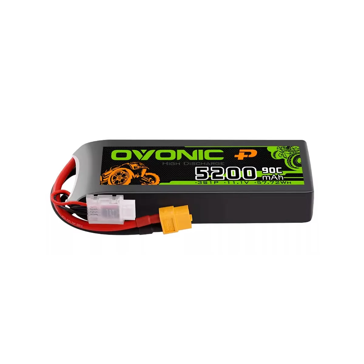 Ovonic 3S 2200mAh/4000mAh/5200mAh/6200mAh 11.1V 90C LiPo Battery with XT60 for RC Car