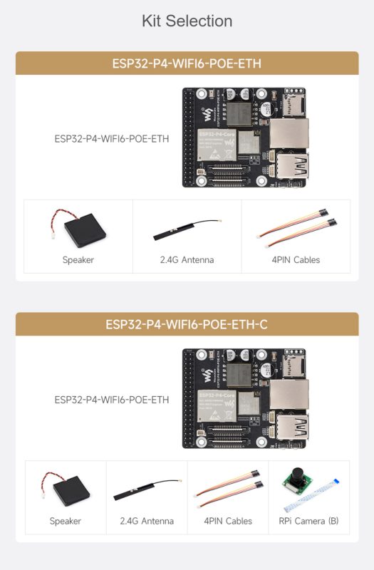 Waveshare ESP32 P4 Module DEV KIT C, ESP32 P4 Module High Performance