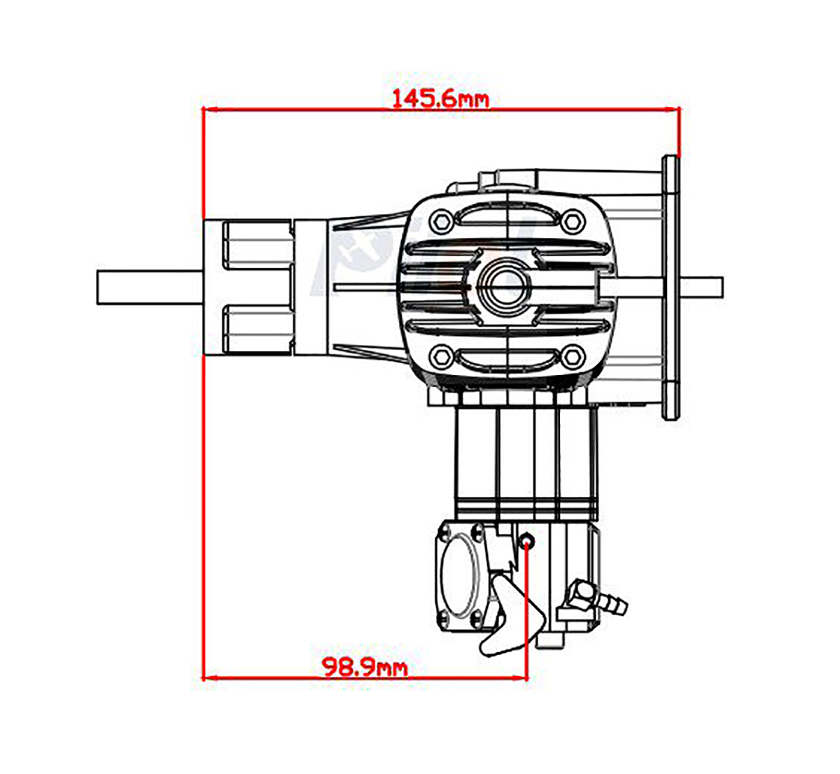 GP76 76cc Gasoline Engine Twin Cylinder Two-Stroke High Performance for ...